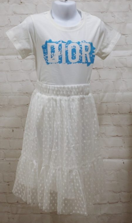 White Dior Top & Skirt