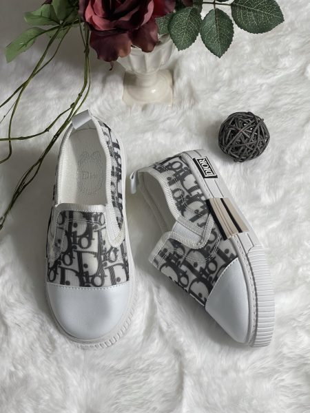 Dior Unisex Black & White Shoes
