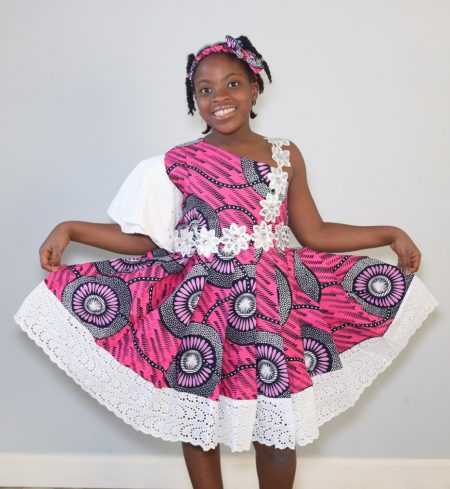 Beautiful Ankara Pleated Gown