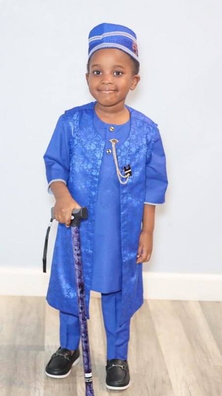 3-Piece Blue African Boy Dress