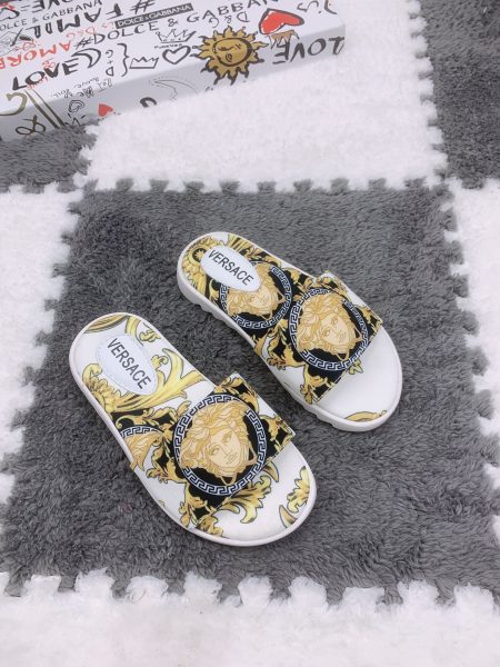 White Versace Slippers