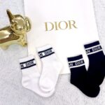 Christian Dior White & Black Socks