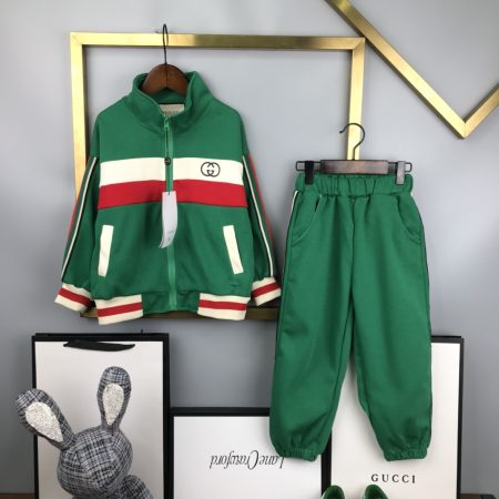 2 Piece Green Gucci Unisex Tracksuit